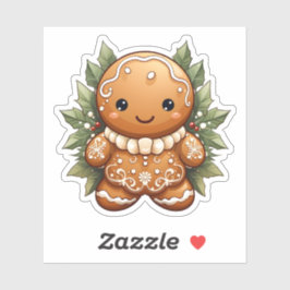 Kerstdecoraties peperkoek gebakken met liefde sticker