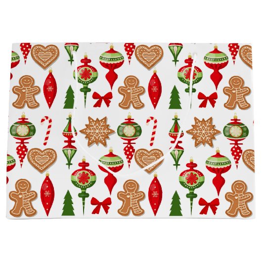 kerstdecoraties Snoep voor koekjeskoekjes Groot Cadeauzakje (Voorkant)