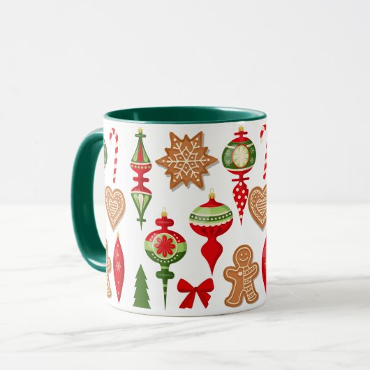 kerstdecoraties Snoep voor koekjeskoekjes Mok (Voorkant links)