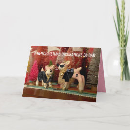 Kerstdecoraties weg Slechte vakantiekaart Feestdagen Kaart