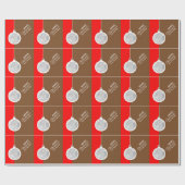 kerstdecoratieve bal cadeaupapier (Vlak)