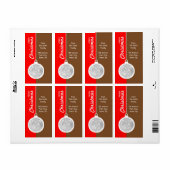 kerstdecoratieve bal etiket (Full Sheet)