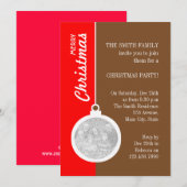 kerstdecoratieve bal kaart (Voorkant / Achterkant)