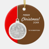 kerstdecoratieve bal keramisch ornament (Voorkant)