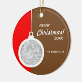 kerstdecoratieve bal keramisch ornament (Links)