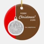 kerstdecoratieve bal keramisch ornament (Achterkant)