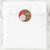kerstdecoratieve bal ronde sticker (Tas)