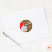 kerstdecoratieve bal ronde sticker (Envelop)