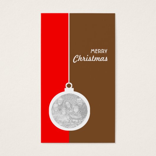 kerstdecoratieve bal visitekaartje (Voorkant)