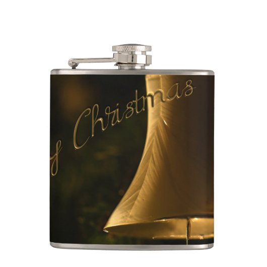 kerstdecoratieve bell heupfles (Voorkant)