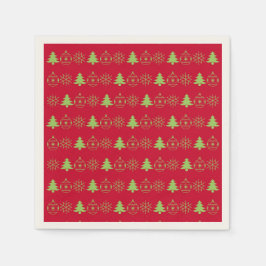 Kerstdecoratieve feestdag — standaard Cockta Servetten