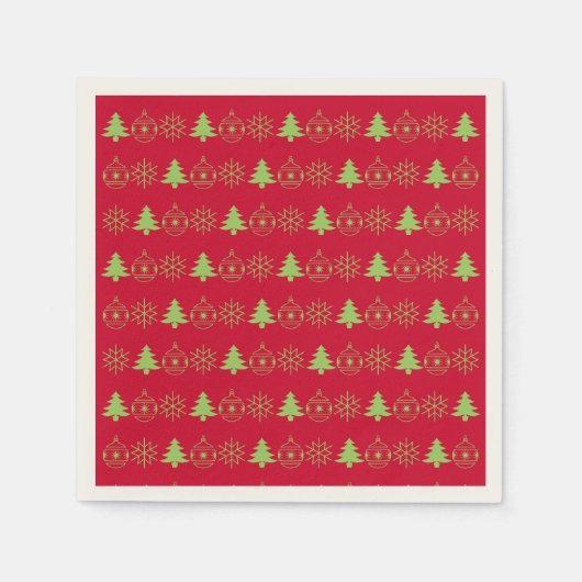 Kerstdecoratieve feestdag — standaard Cockta Servetten (Voorkant)