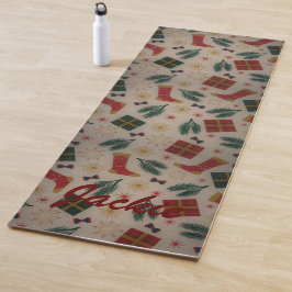 kerstdecoratieve versieringen yogamat