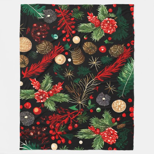 kerstdecoratieve vlinderbank, groot fleece deken (Voorkant)