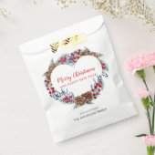 Kerstdecoratieve Wreath Bedankzakje (Gezegeld)