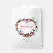 Kerstdecoratieve Wreath Bedankzakje (Voorkant)