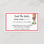 kerstdecorator aangepaste tekst Sjabloon Visitekaartje (Achterkant)