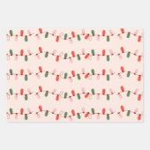 Kerstdecorpeerpapier Inpakpapier Vel (Voorkant)