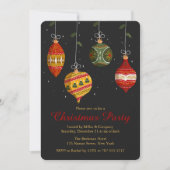 Kerstdecorpties Baubles Party Corporate Kaart (Voorkant)