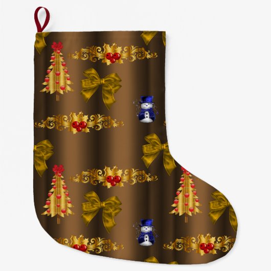 Kerstdecorpties in Bronze Grote Kerstsok (Voorkant)