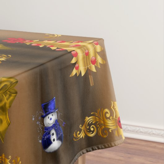 Kerstdecorpties in Bronze Tafelkleed (Voorbeeld)