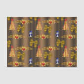 Kerstdecorpties in Bronze Tissuepapier (Voorkant)