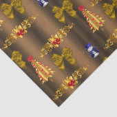 Kerstdecorpties in Bronze Tissuepapier (Detail)