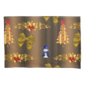 Kerstdecorpties in de Bronze Kussensloop (Voorkant)