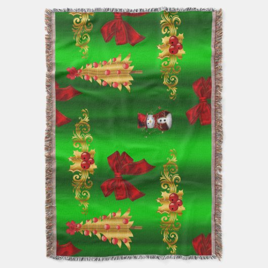 Kerstdecorpties op groen deken (Voorkant Verticaal)