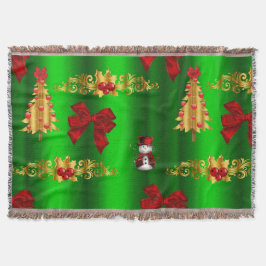 Kerstdecorpties op groen deken