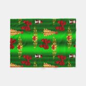 Kerstdecorpties op groen fleece deken (Voorkant (Horizontaal))