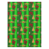 Kerstdecorpties op groen tafelkleed (Voorkant)