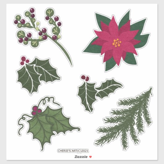 kerstdecorratie sticker (Vel)