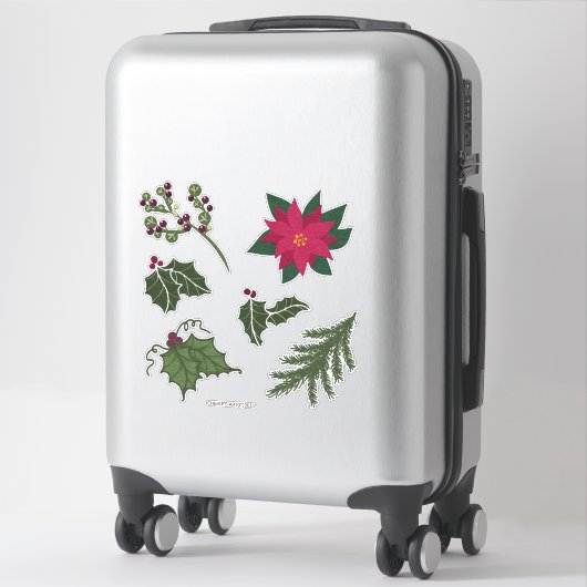 kerstdecorratie sticker (Koffer)