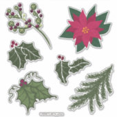 kerstdecorratie sticker (Voorkant)