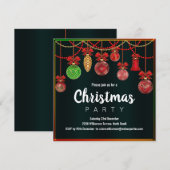 Kerstdecortatie Uitnodigen Kaart (Voorkant / Achterkant)