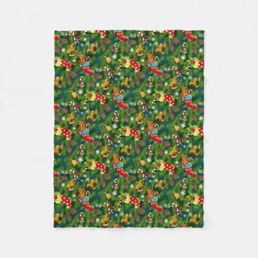 Kerstdecorteringspatroon Fleece Deken (Voorkant)