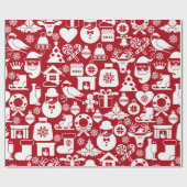 Kerstdecortiepatroon Cadeaupapier (Vlak)