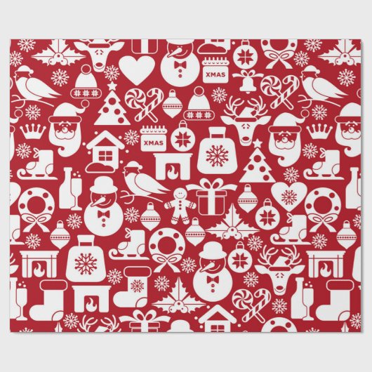 Kerstdecortiepatroon Cadeaupapier (Vlak)