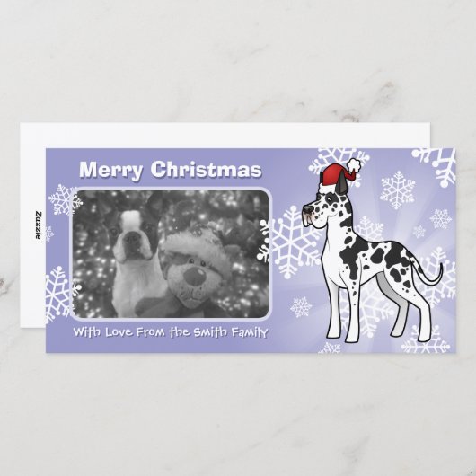 kerstdeen feestdagenkaart (Voorkant / Achterkant)