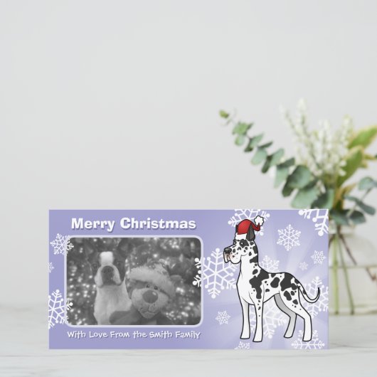 kerstdeen feestdagenkaart (Staand voorkant)