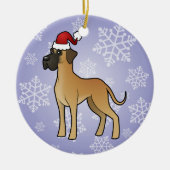 kerstdeen keramisch ornament (Voorkant)