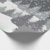 Kerstdeer en winterpines cadeaupapier (Hoek)