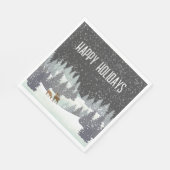 Kerstdeer en winterpines servet (Hoek)