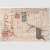 Kerstdeer Ephemera-ontkoppelpapier Tissuepapier (Voorkant)