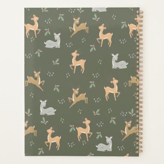  kerstdeer naadloos patroon planner (Achterkant)