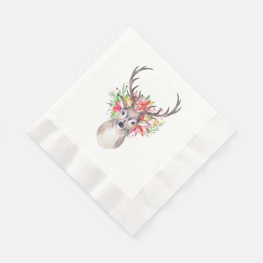 Kerstdeer Papier Napkins Servet (Hoek)