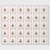 Kerstdeer Peppermint-Snoep — Verpakkingspapier Cadeaupapier (Vlak)