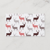 Kerstdeer / rendierdecoratief patroon visitekaartje (Achterkant)