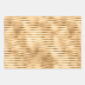 Kerstdeer Stripes Patronen Red Gold Inpakpapier Vel (Voorkant 3)